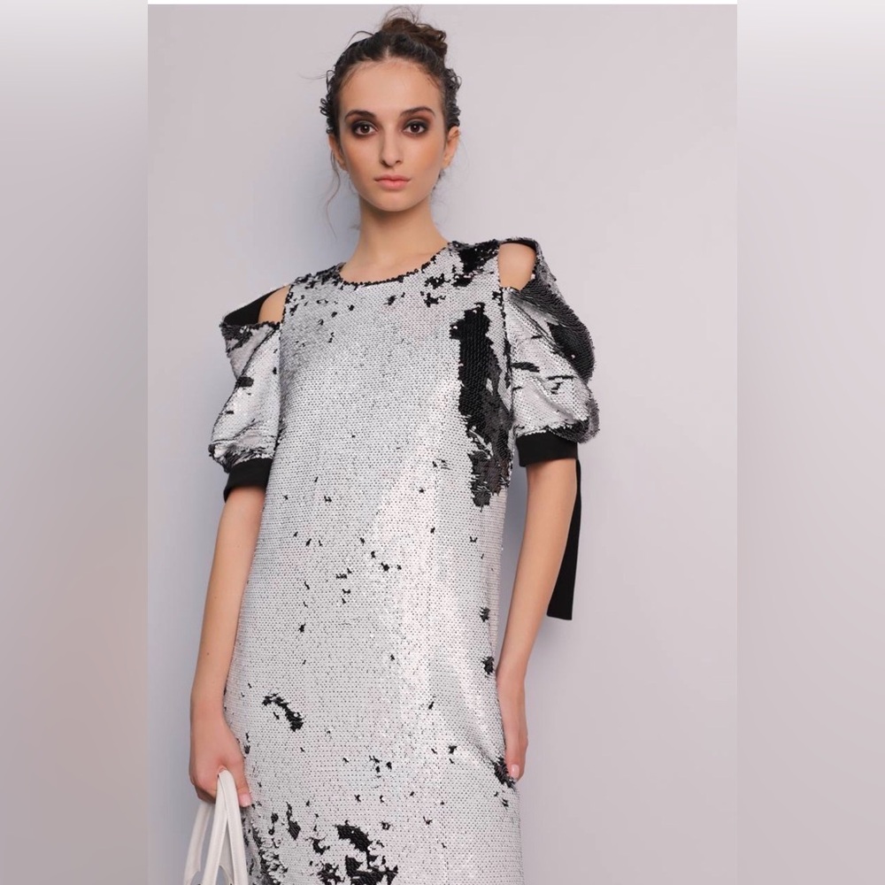 NEW Julia Allert $665 Reversible Black and White Women's Dress size Small - Picture 3 of 13